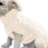 Wollen gebreide honden jas revers vaste kleur huisdier truien warme puppy pullovers kleding accessoires mode herfst winter nieuwe aankomst 8 9my g2