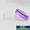 2G фиолетовые пустые кремовые косметические бутылки с винтовой крышкой, образец бальзама для губ бальзама маленький дисплей PS контейнер 2G пластиковый крем