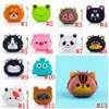 Portamonete in silicone a forma di animali Portafoglio piccolo portamonete Mini portamonete per ragazze Ragazzi Bambini Regali per bambini 13 stili RRA3723