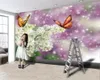 Tapety 3D Kwiat Dekoracje Wall Decor Dreamy White Kwiaty Romantyczna Flora Dekoracyjne 3d Tapety Niestandardowe zdjęcie Mural