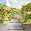 カスタム3D壁画壁紙牧歌的な山の水の風景写真背景壁の装飾絵画リビングルームの寝室装飾