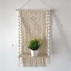 Tela Bohemia teñido Tapiz cordón de la borla de Boho de la decoración del hogar regalo colgantes planta de Estantería de pared Tapiz Macrame pared del arte hecho a mano