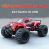 CARRO HSP 94701 1/10 RC Control remoto camión monstruo 4WD juguete eléctrico todoterreno Buggy modelo coche adultos niños juguetes regalo