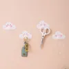 Creative Cute Cloud Shape Nail-free Wall Clothes Hooks Kids Room Decorative Key Hanging Hanger Kitchen Storage Hook Wall Hanging Door Hooks