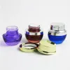 12 x Nieuwe ontwerp schoonheid goud zilver cap glas cosmetische pot huidverzorging crème flessen 20g 20 ml zwarte blauwe duidelijke paarse rode container