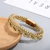 Bracciale a maglie in corda da uomo con catena Figaro a doppio strato in acciaio inossidabile 316L nero / oro per regali di amici 8mm 8.66 '' 64g di peso