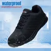 Larnmern Steel Stopa Bezpieczeństwo dla mężczyzn Wodoodporne buty anty -unktura oddychające lekkie buty robocze Y200915