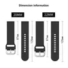 Silicone Smart Watch Band Straps Est 20mm 22mm för Samsung Galaxy Active 2 3 Gear S2 Watchband Armband Bands