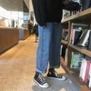 Męskie spodnie Mężczyźni Luźne Jean Harajuku Vintage Harem Pant Button Dekoracji Zamek Zamek Spodnie Casual Oversize Track Proste Pant1