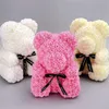 Diamond Rose Bear Eternal Artificial Roses Foam Flower Diamonds bear rose Valentine's Day Romantic gifts Drop 220311