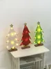 Julklappar bordsskivor ledat litet Xmas träd nyår hem semester dekorationer vit röd grön 2aa batteri drivs jk2011xb