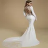 Abiti a sirene sexy a buon mercato con sirene con appliqued in pizzo appliqued in pizzo da sposa a maniche da sposa a maniche lunghe abiti da sposa vestidos de nolia