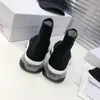 Hoge Quluituy Fashion Triple Speed ​​Running Schoenen Trainer Luxu Schoen Flat Classic Socks Laarzen Sneakers Dames Trainers Runner met Doos