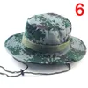 1PC الرجال نساء قبعة دلو مموهة مع سلسلة الصياد قبعة بنما Safari Boonie Sun Hats CAP305W