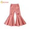 Free shipping 7 Styles Trousers Baby Wide Leg Flare Fashion Toddler Kids Bell Bottom Ruffle Girls Pants LJ201019
