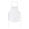 Heat Transfer Kitchen Apron Polyester Home Sublimation Blank Half Length Sleeveless Aprons DIY Creative Gift sxjun6