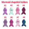 Mini Sevimli Neopren Mermaid Chapstick Kapak Tutucu Anahtarlık Dudak Brüt Chap Sticks Wrap Anahtarlık Moda Kol Charms LX0240