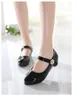 Flat Shoes Princess Girls High Heels Kids For Dress Little Heel Spring Autumn Party Wedding Children Sandal