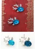 Vackra örhängen för kvinnor julklapp örhängen gjorda med element casual smycken tillbehör kristall stud örhänge