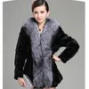 Nowa oryginalna kurtka futra norek plus size prawdziwa norek futra kobiet039s prawdziwy futra odzież Fox Fllar Whatle detaliczna OEM T1911131473537