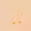 Nymph 18K żółte złoto kolczyki dla kobiet Wedding Classic Gift Solid Au750 Tassel Chain Fine Jewelry E369 2201086955961