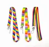 20st Regnbåge Multicolor Key Lanyard Bil Keychain ID Kort Pass Gym Mobiltelefon Badge Key Ring Holder Smycken