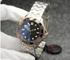 Luksusowy zegarek 42 mm Automatyczne mechaniczne zegarki mechaniczne męskie obserwuj czarną tarczę z bransoletką ze stali nierdzewnej Rotatable Rame Tranpa254o