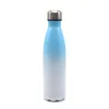 Stock 17oz Sublimation Cola Bottle Gradient Colors with coat color changing cola Cups 500ml Stainless Steel drinking Water bottles