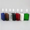 Wholesale 500pcs 30ml blue white black amber clear glass serum dropper bottle fragrance e liquid essential oil bottles