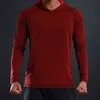 FLORATA NOUVEAU Tendance Automne Hommes T-shirt Décontracté À Manches Longues Mince Hommes Tops Basiques T-shirts Stretch T-shirt Confortable À Capuche T-shirt G1222