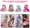 Dog Dresses for Small Dogs Dog Apparel Summer Cute Tutu Princess Skirts Girl Pets Clothes Pet Wedding Dress Cat Skirt Costume Outfits Big Flower Pattern Clothing A110