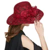 Stingy Brav Hats Kajeer voor Vrouwen Zwart Sexy Floral Crown Vintage Style Fascinator Sun Hat Party Dance Hair Accessoire