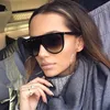 Sunglasses 2021 Vintage Kardashian Woman Fashion Glasses Flat Top Sun Luxury Designer Large Shades Gafas De Sol Mujer1292W