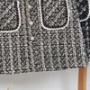 Outono inverno nova moda coreana saia curta de tweed de lã de cintura alta com shorts de segurança dentro plus size SMLXLXXL