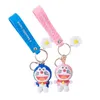 سلاسل المفاتيح Doraemon Key Chain Doll Cute Dingdang Cat Machine حلقة صغيرة هدية KT Commodity قلادة