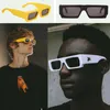 2021 Nova Moda Clássica Retangular 40008U Óculos 8.0mm Placa de Policarbonato Quadro Notched Frame Óculos de sol para homens e mulheres óculos de sol brancos