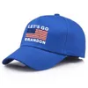 DHL NEW!!! Let's Go Brandon Cotton Print Baseball Cap Personalized American Flag Cap Outdoor Sun Hat RRE12597