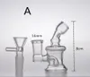 Piccoli bong d'acqua in vetro mini tubi per fumare drop down riciclatori rig olio dab beaker bowl downstem bubbler perc 14mm 03