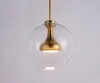 Nowoczesny Złoty Czarny Wisiorek Light Drop Szkło LED Lampa Wisiorek D23CM do sypialni Jadalnia Zawieszenie Home Lighing