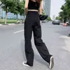 Jeans Women Denim Hole Button Pockets Loose Plus Size 5XL Black Trousers Baggy Chic Harajuku Daily Scratched Wide Leg Streetwear Y220311