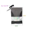 1000Pcs Zipper Mylar Foil Bag with Matte Clear Window Self Seal Tear Notch Reclosable Reusable Flat Pouches for Food