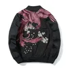 Frühling Pilot Bomberjacke Männer Frauen Vogel Stickerei Baseball Jacke Mode Lässig Jugend Paare Mantel Japan Streetwear 201128