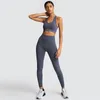 Högkvalitativ sexig höftlyft Yoga Pants Sports BH 2 bitar Tracksuit Sömlös sportkondition Dräkt Träningskläder för kvinnor YO2420074