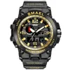 男性のためのスポーツ時計クールショック耐水性の目覚まし時計Reloj Hombre 1545D迷彩ミリタリースポーツ時計男性2021