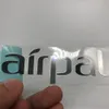 Custom Chrome Plate Metal Label Sticker UV Transfer 3D Nickle Brand Logo Namn på bil eller elektronisk