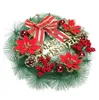 De laatste 30 cm maat Kerstdecoratie Krans PVC Simulatie Kerst Krans Deur Lintel Ornamenten Krans Gratis Verzending