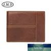Short Style Portable Wallet Manufacturer Price Vintage Genuine Leather Wallet