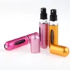 5ml Perfume Spray Garrafa Portátil Recarregável Embalagem Garrafas De Embalagem Vazia Recipientes Cosméticos Viagem Atomizador de Alumínio V1
