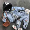 Toddler Baby Clothes Autumn Boys Tracksuits Jacket Sweashirtstrousers 3pcs Cotton Tops Shirts Jeans for Kids Children Clothing 223596314