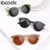 Iboode mode ronde enfants lunettes de soleil filles enfants lunettes bébé garçons Anti-UV lunettes de soleil nuances coloré UV400 voyage Eyewear1